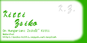 kitti zsiko business card